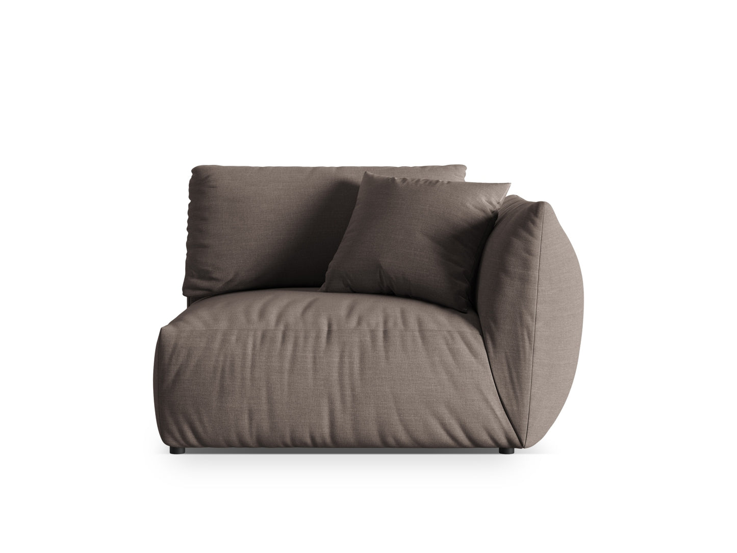 Chris — Modular Sofa Warm grey (LINS 07) Black Plastic Right
