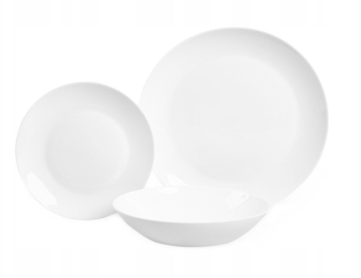 Set of plates Set of 18 White CAPRI Ceramic Serving Plates