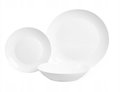 Set of plates Set of 18 White CAPRI Ceramic Serving Plates