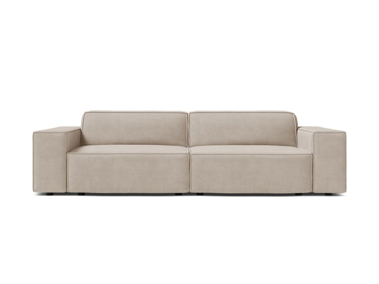 Jodie — Sofa Dark Beige (Bluvel 30) Black Plastic