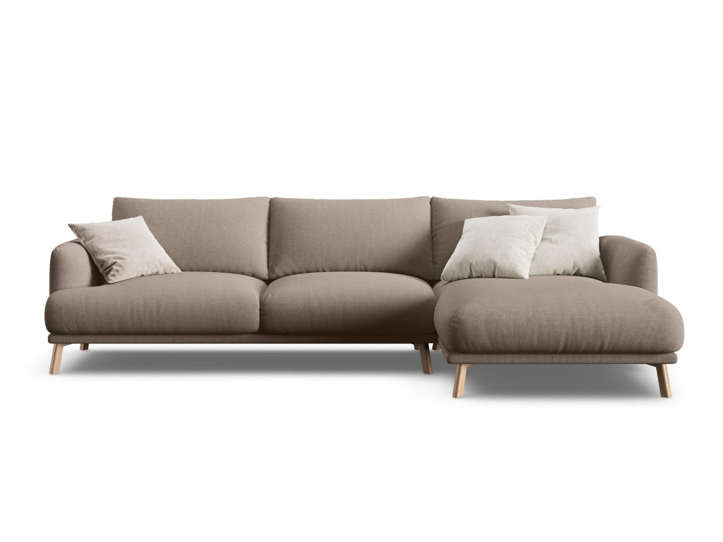 Naomi — Corner Sofa Cappuccino (Liberty 5) Wood Right