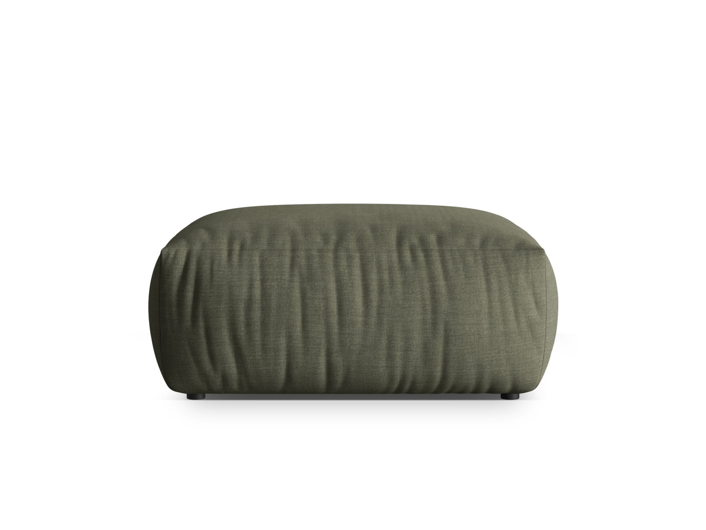 Chris — Pouf Muted Blue (LINS 81) Black Plastic