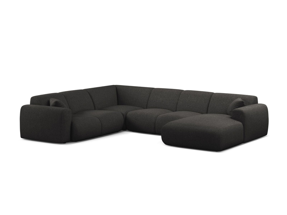 Molino — Panoramic Sofa Anthracite (Eden 21 Black) Black Plastic Left