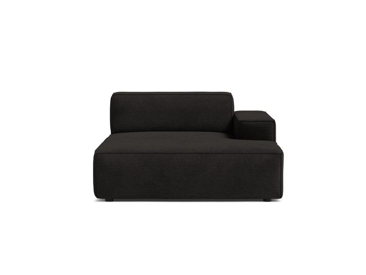 Jodie — Chaise Longue Black (Liberty 22) Black Plastic Right