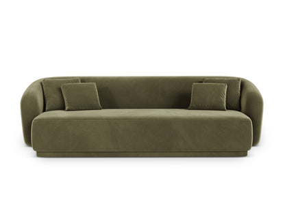 Gomera — Sofa Green (Salvador 8) Black Plastic