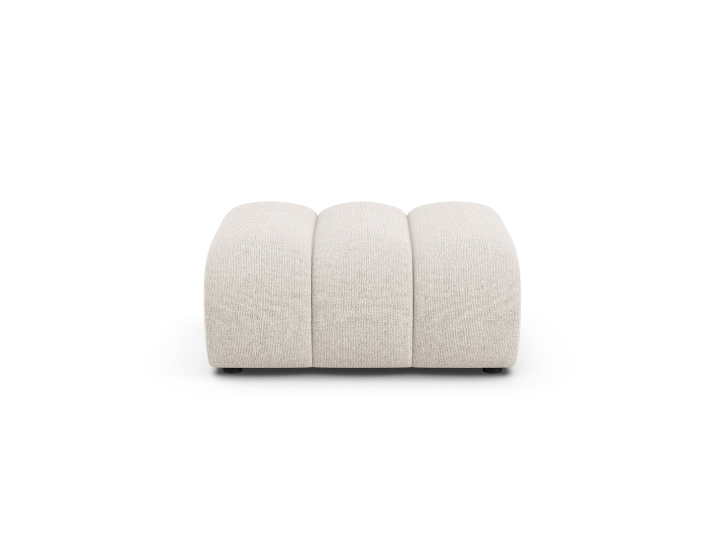 Lupine — Pouf Light Beige (Eden 2 Pearl) Black Plastic