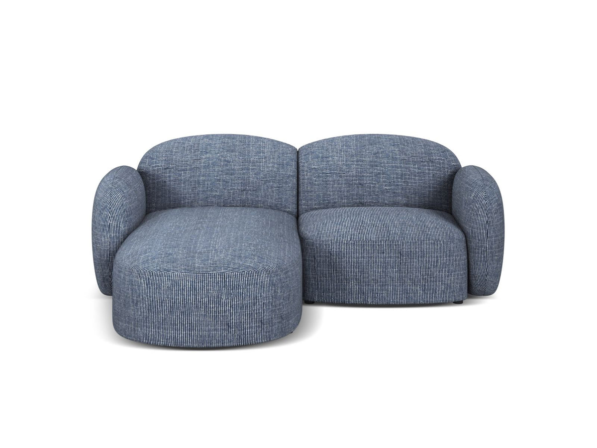 Blair — Corner Sofa Blue Melange (Baltimore Marine) Black Plastic Left