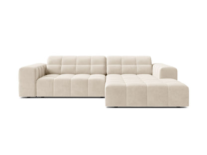 Jennifer — Corner Sofa (234x167x78 cm) Light Beige (Bluvel 22) Right