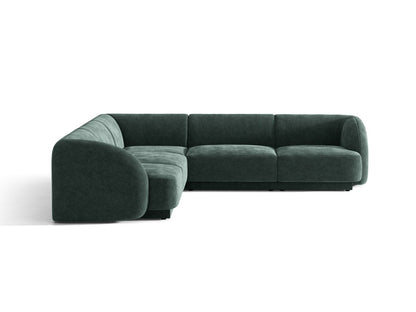 Miley — Corner Sofa Petrol (Haga 78) Black Plastic