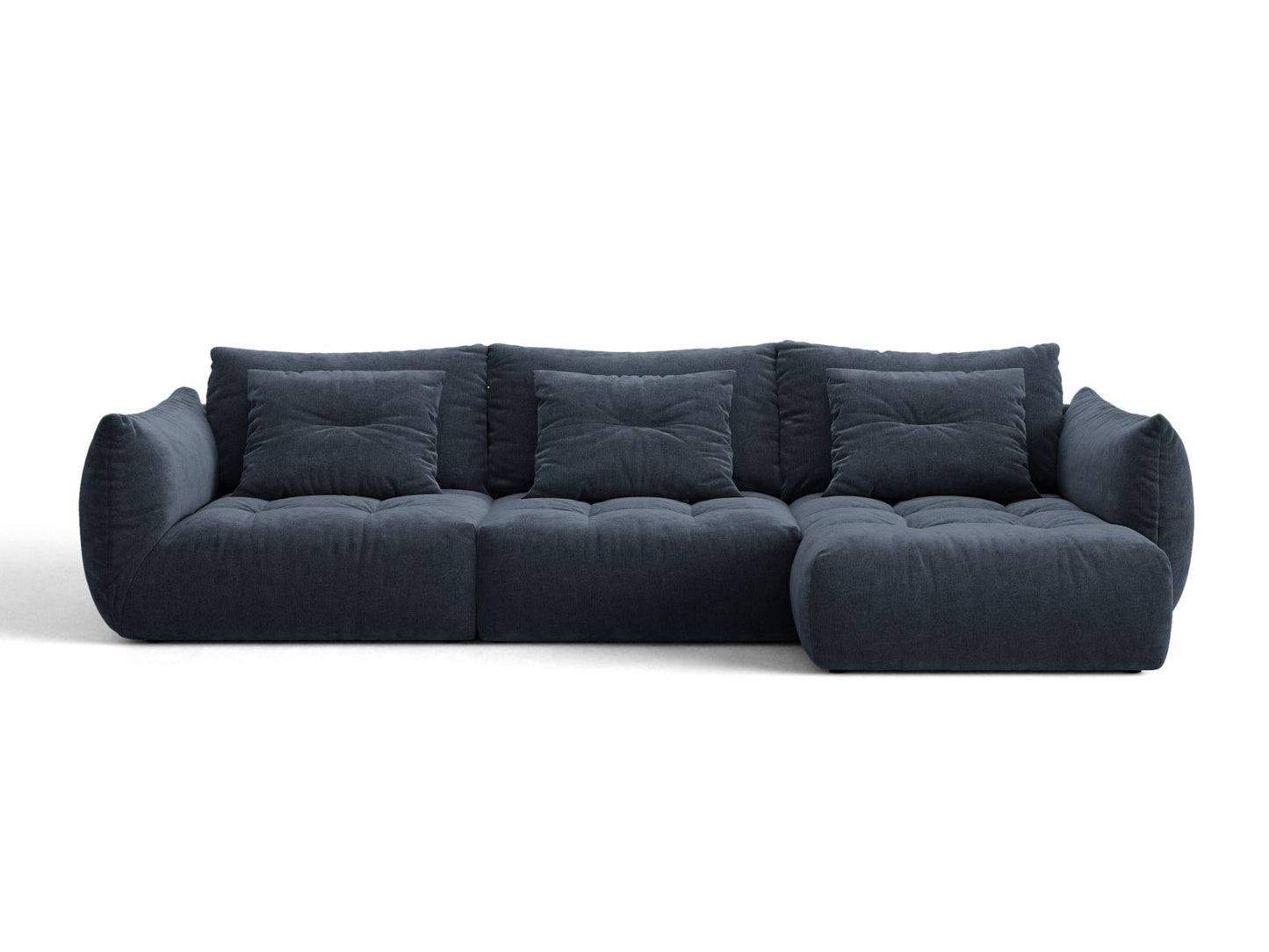 Bloom — Corner Sofa (327x152x97 cm) Navy Blue (Wind 77) Right