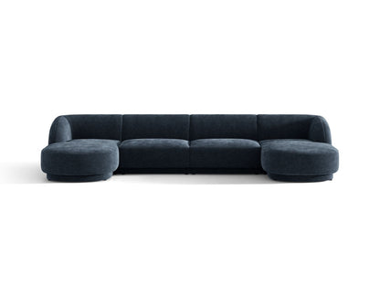 Miley — Panoramic Sofa Royal Blue (Haga 86) Black Plastic
