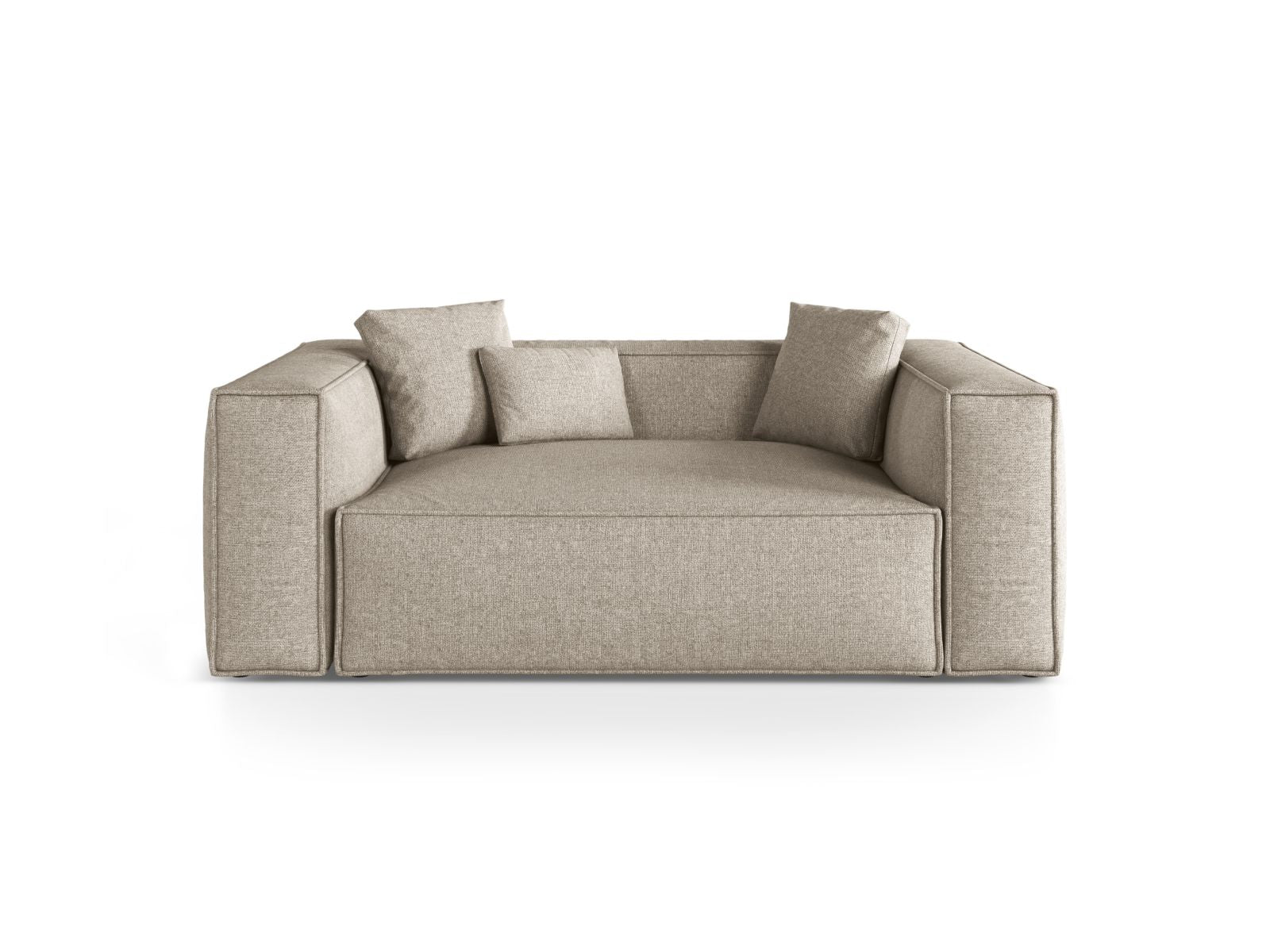Aveiro — Diivan tumepruun (Eden 4 Beige) must plastik
