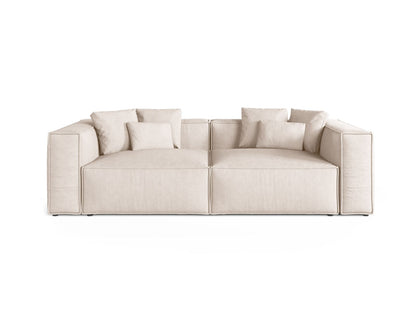 Aveiro — Sofa Beige (Liberty 2) Black Plastic