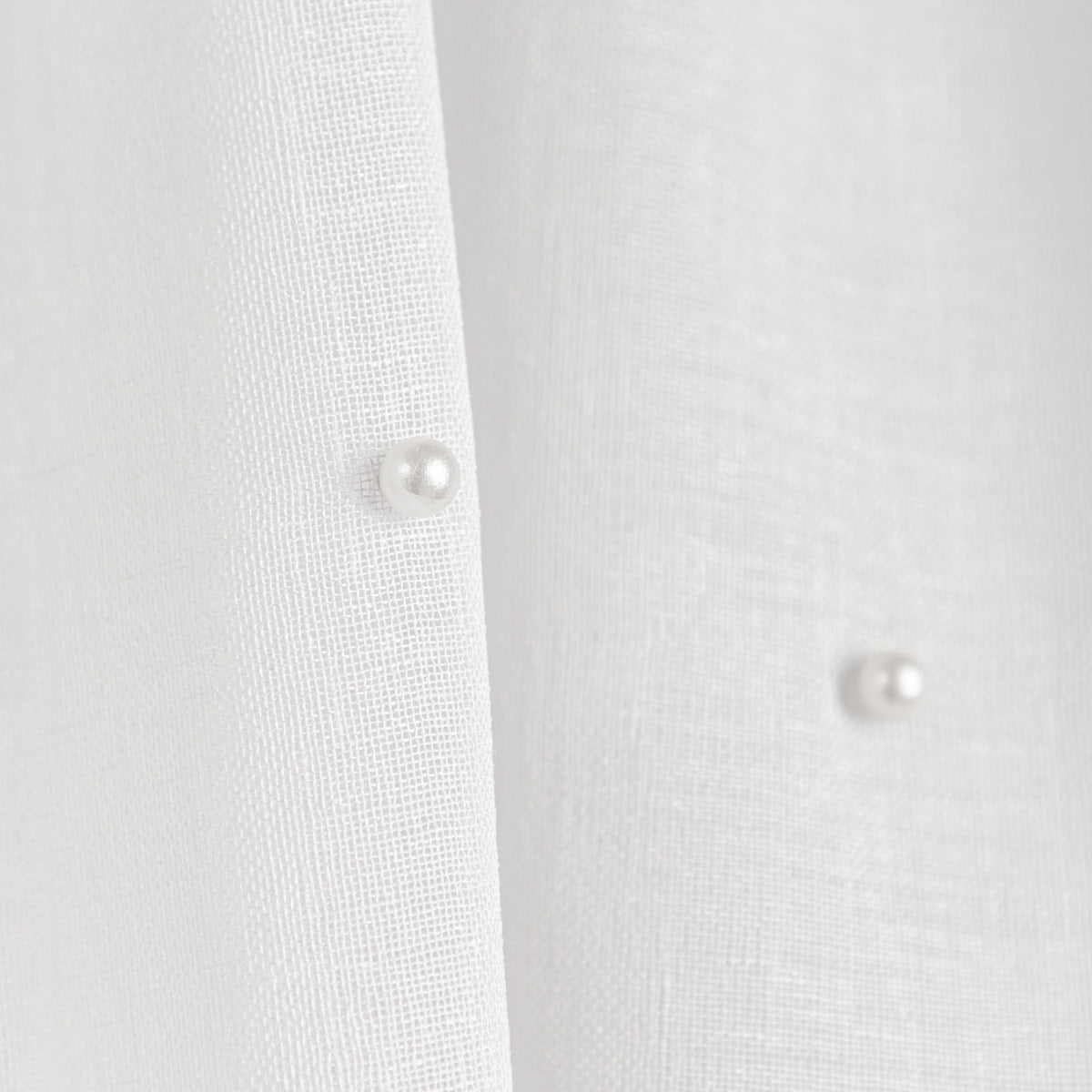 Homla Milan White Curtains with Pearls and Ribbon 140x250 cm