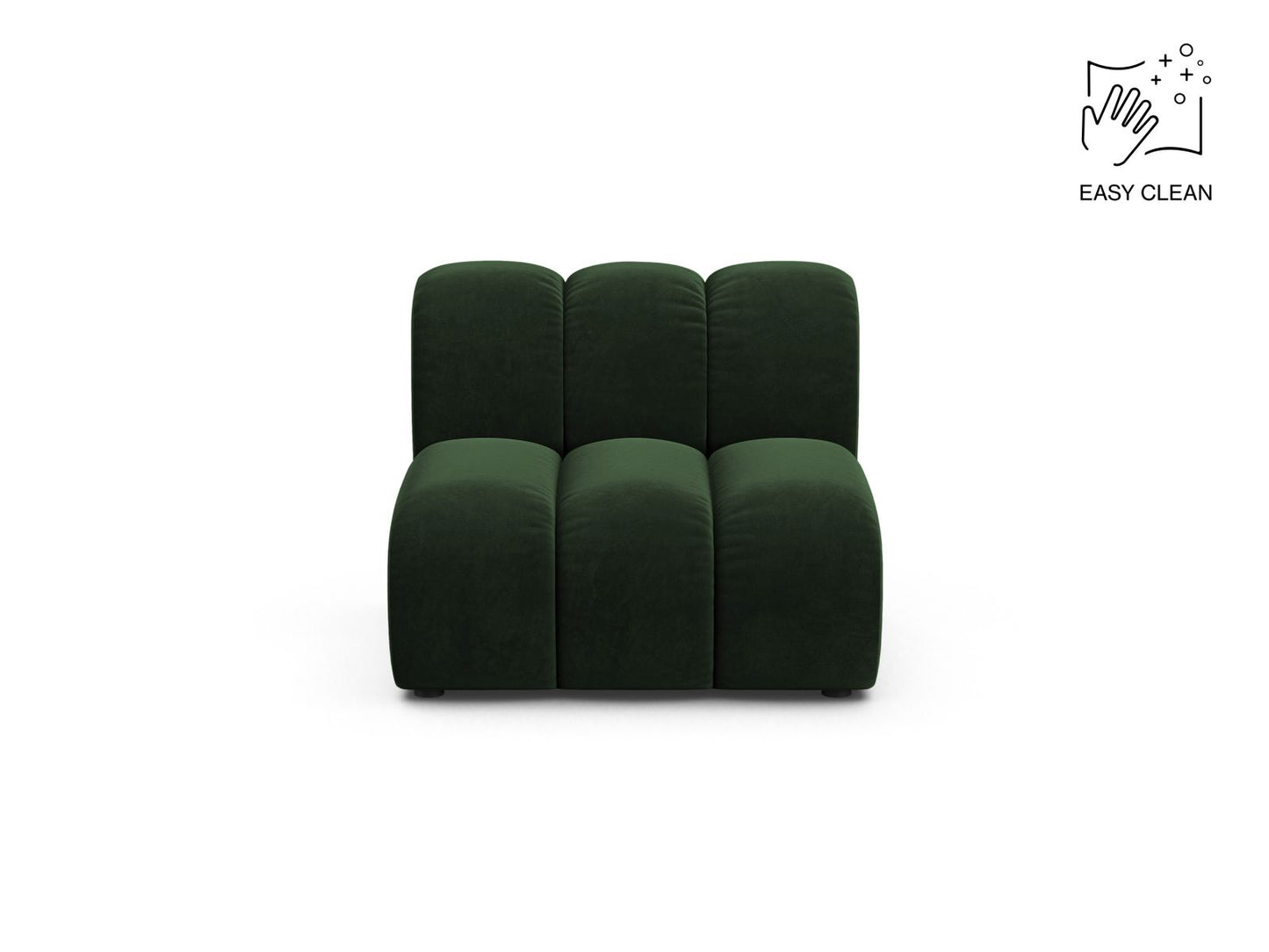 Lupine — Modular Sofa Bottle Green (Venus 2940) Black Plastic