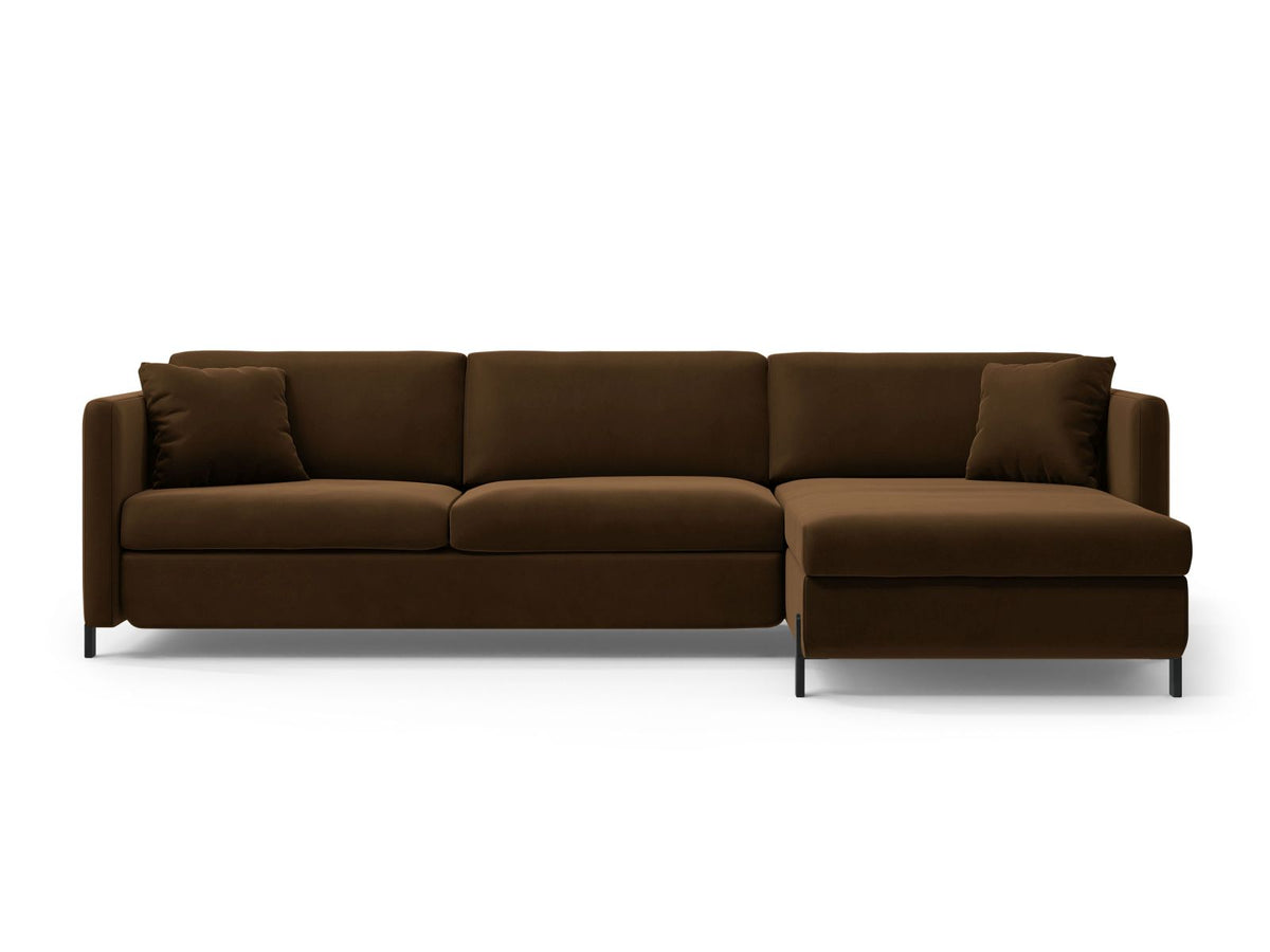 Gloria — Corner Sofa (266x170x88 cm) Chocolate (Salvador 4) Right