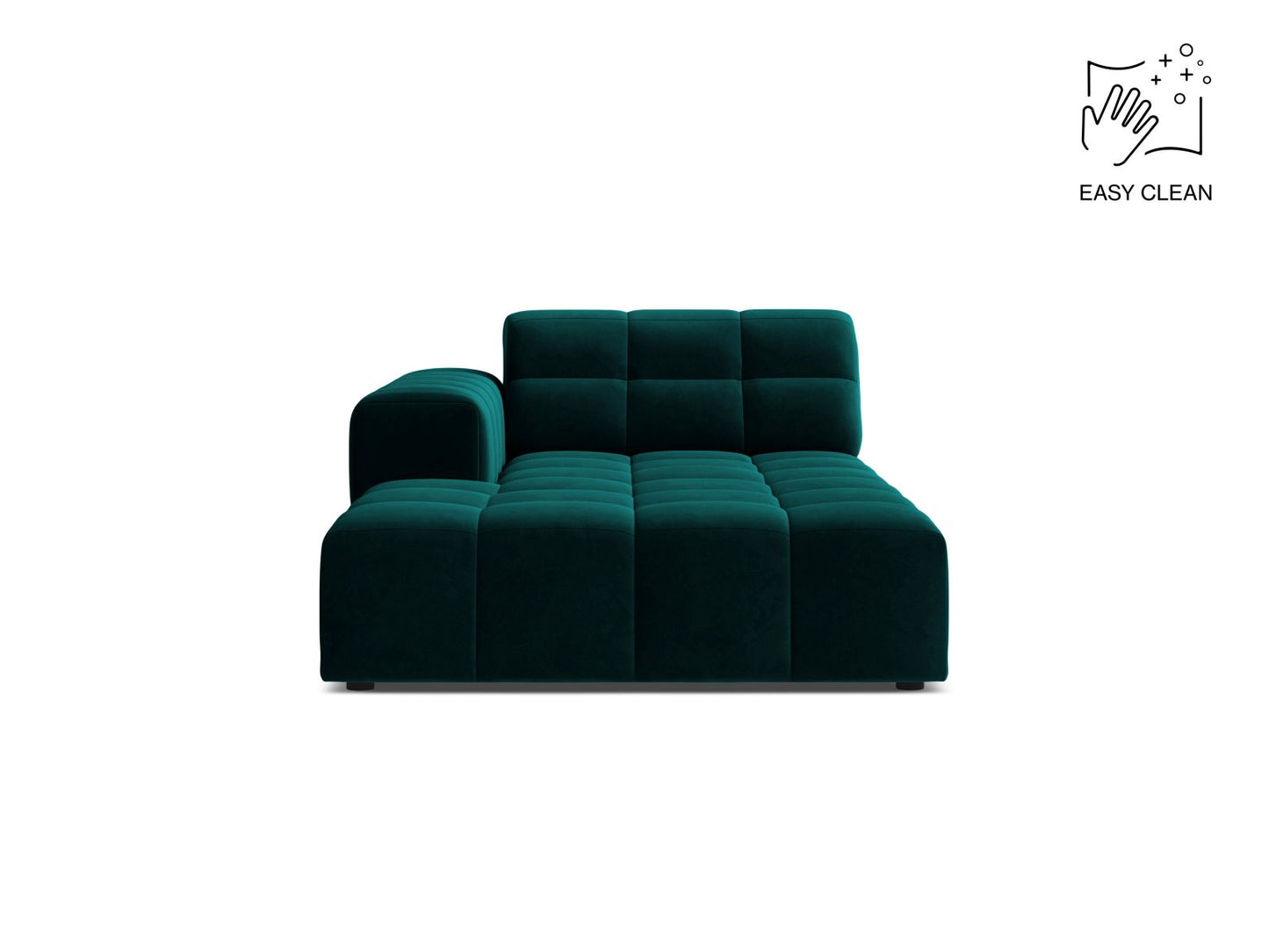 Jennifer — Chaise Longue (108x167x78 cm) Deep Petrol (Venus 2911) Left