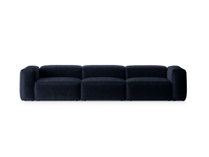 Bergamo — Sofa Navy Blue (Perla 40) Black Plastic
