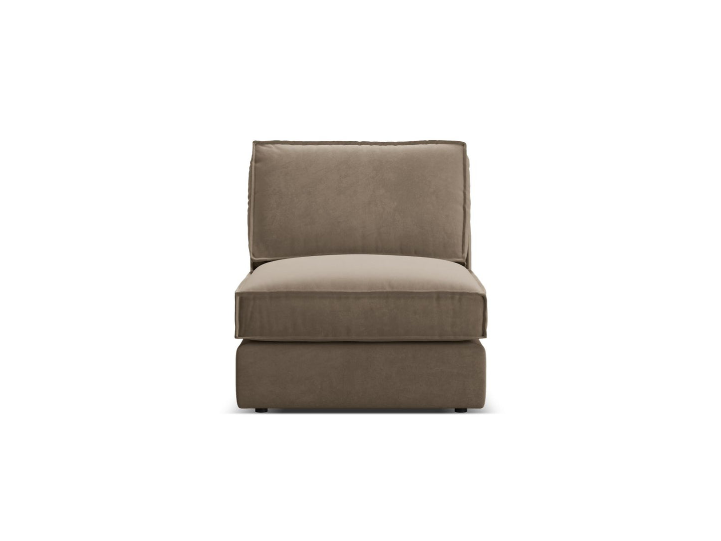 Pola — Modular Sofa Grey Brown (Salvador 3) Black Plastic