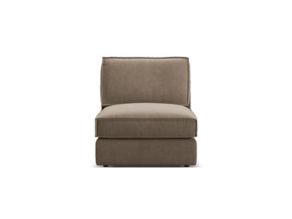 Pola — Modular Sofa Grey Brown (Salvador 3) Black Plastic