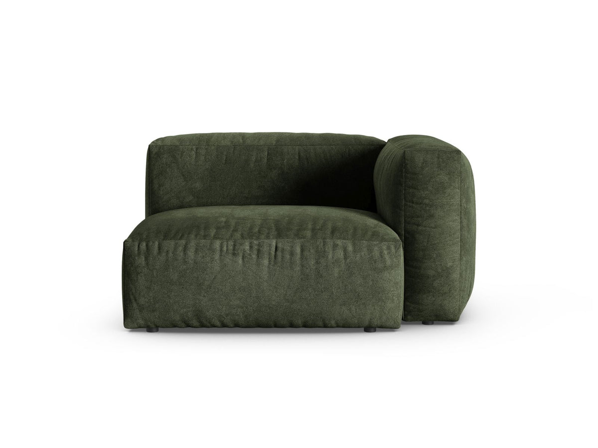 Martina — Modular Sofa Green (Vogue 11) Black Plastic Right