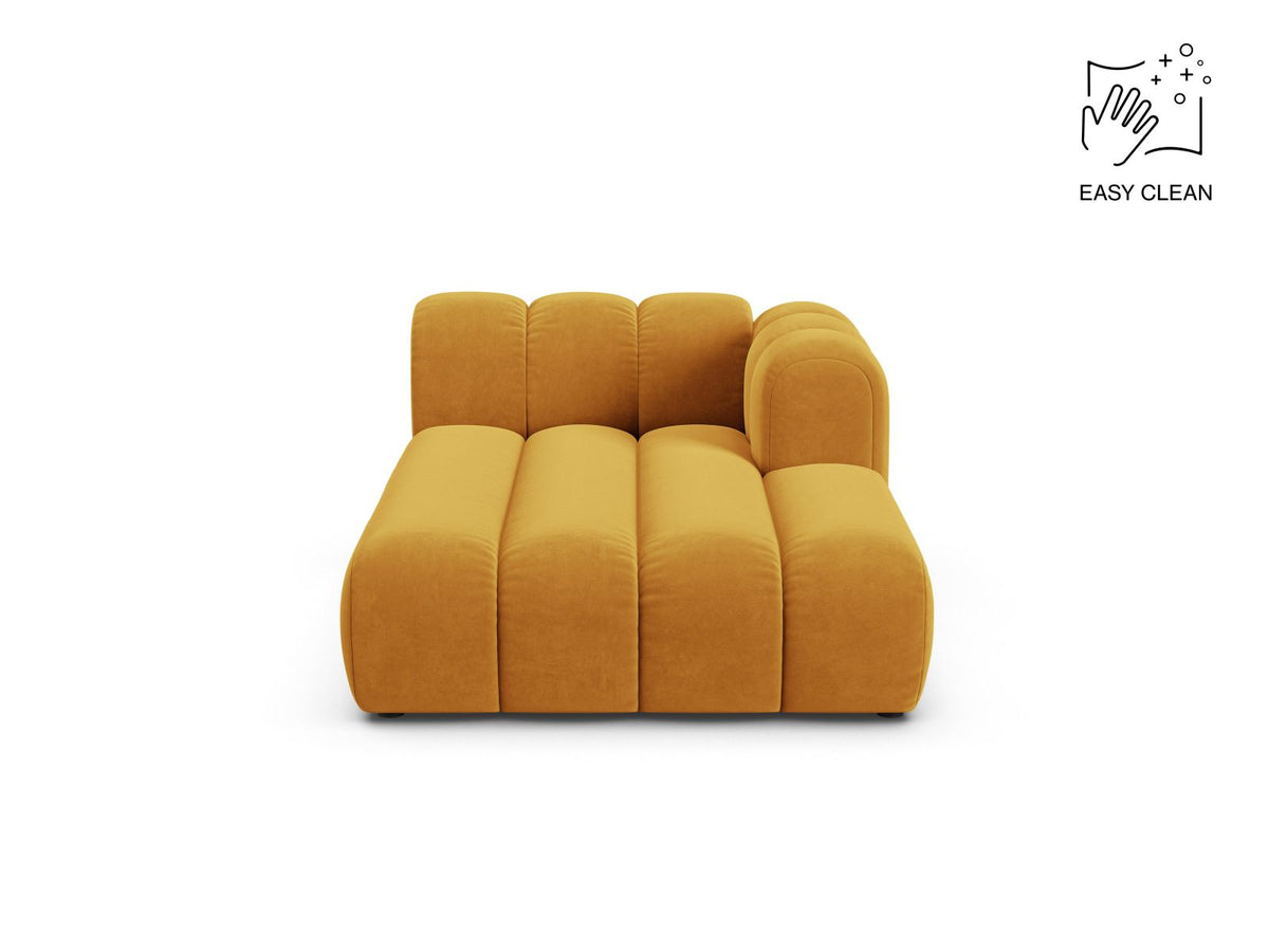 Lupine — Chaise Longue Yellow (Venus 2917) Black Plastic Right