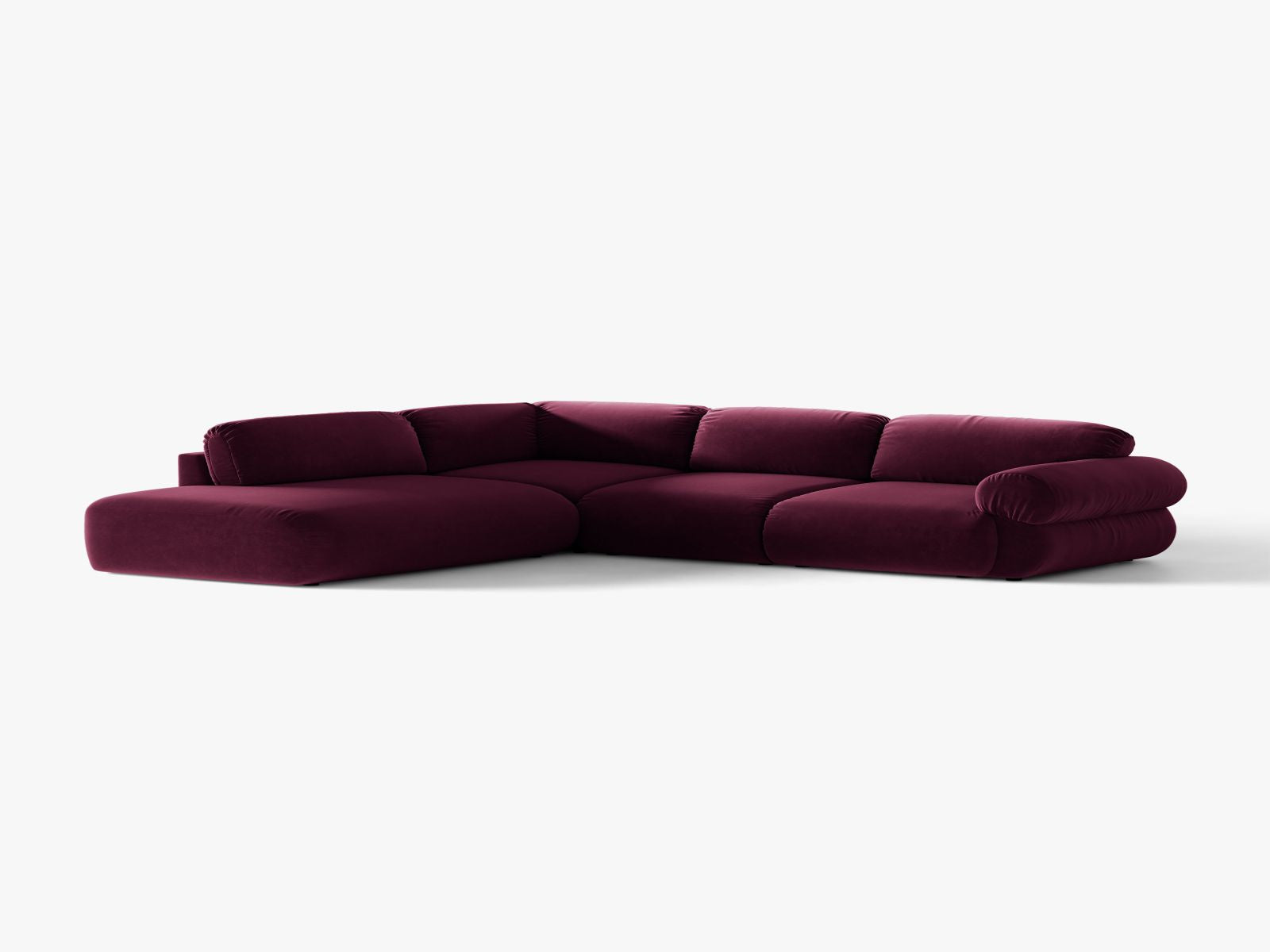 Ophelia — Corner Sofa (289x243x84 cm) Burgundy (Venus 2932) Left