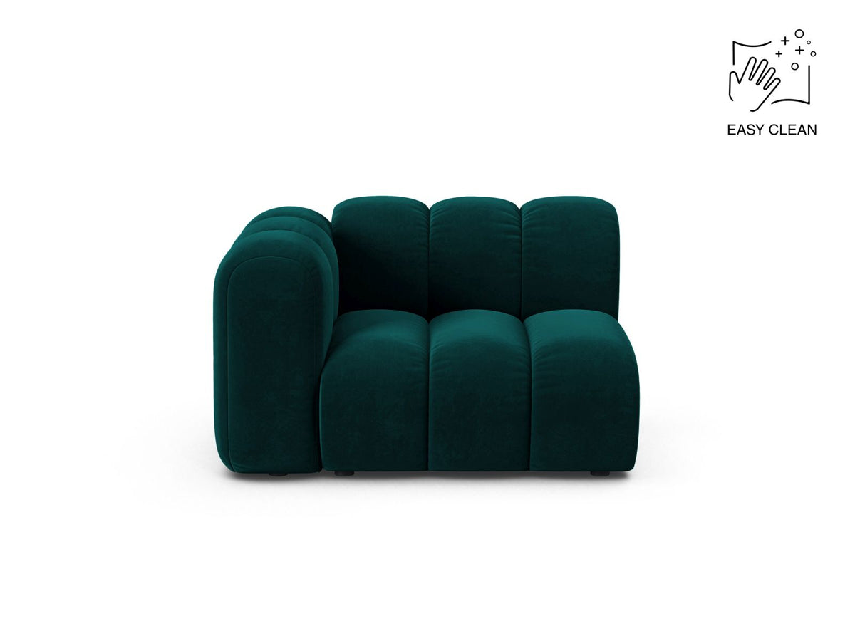 Lupine — Modular Sofa Deep Petrol (Venus 2911) Black Plastic Left