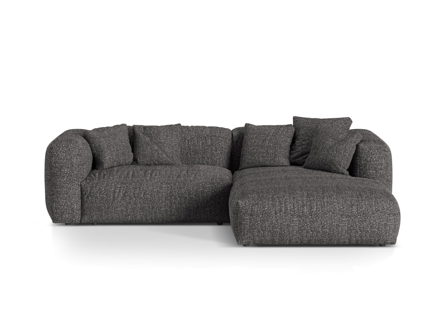 Martina — Corner Sofa Anthracite (Monet Anthracite) Black Plastic Right