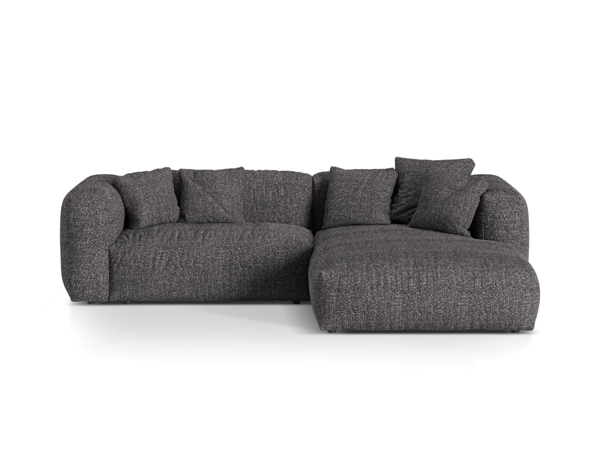 Martina — Corner Sofa Anthracite (Monet Anthracite) Black Plastic Right