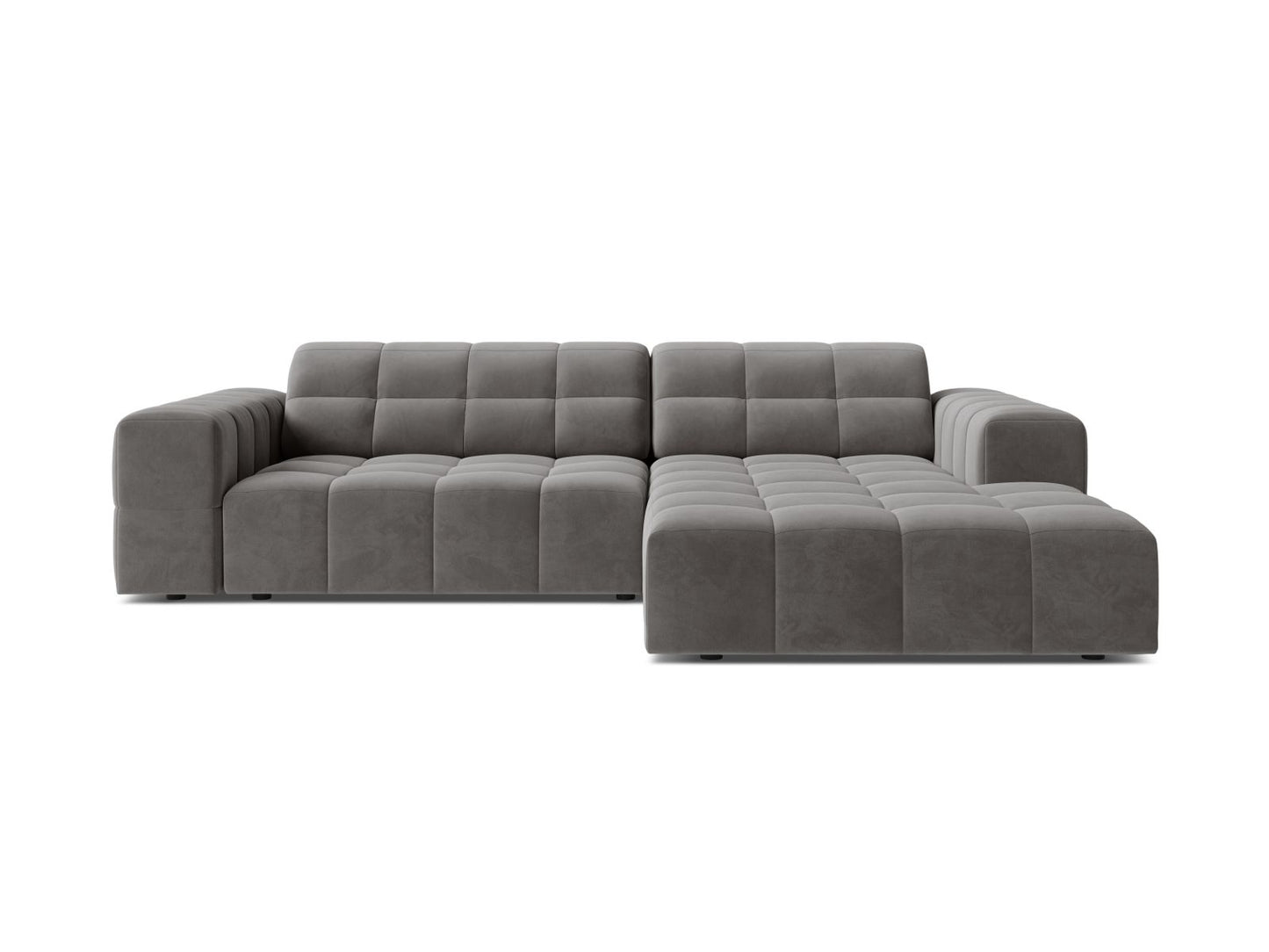 Jennifer — Corner Sofa (234x167x78 cm) Light Grey (Bluvel 13) Right