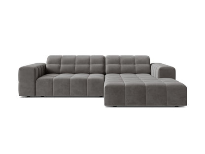 Jennifer — Corner Sofa (234x167x78 cm) Light Grey (Bluvel 13) Right