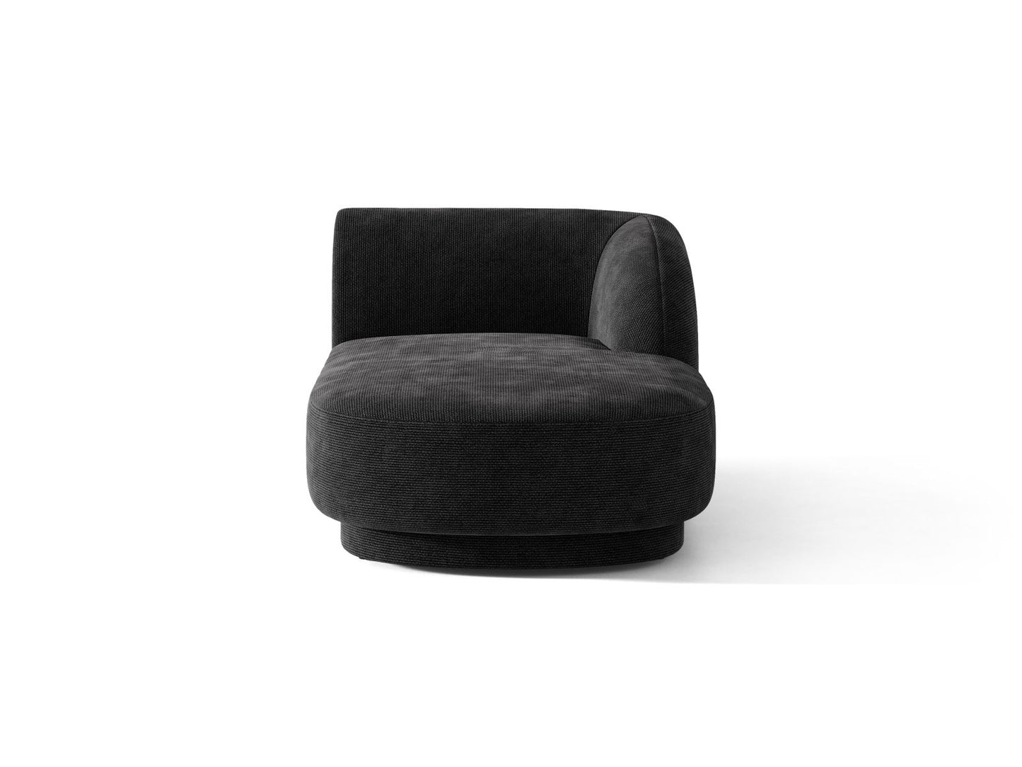 Miley — Chaise Longue Black (Haga 19) Black Plastic Right