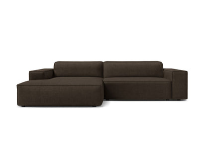 Jodie — Corner Sofa (224x162x77 cm) Brown (Baloo 2081) Left
