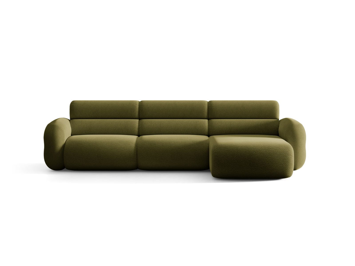 Neo — Corner Sofa (305x165x83 cm) Dark Olive Green (Baloo 2090) Right