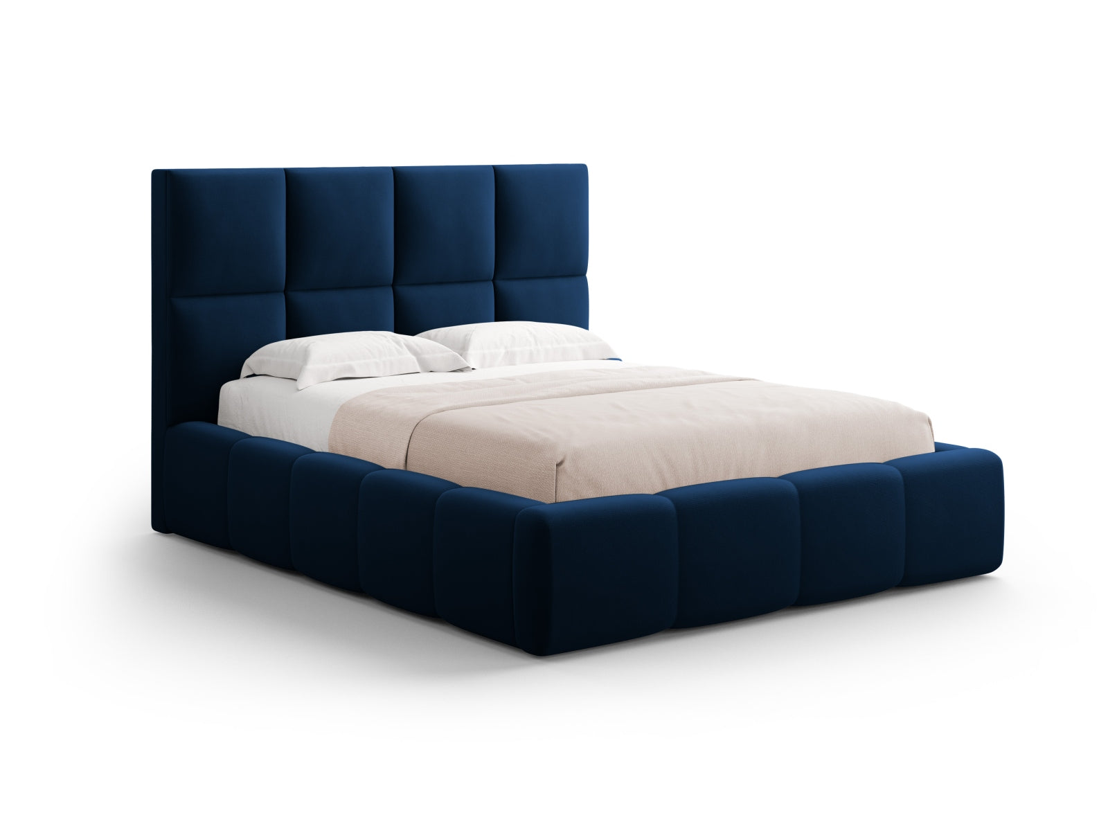 Livigno — Voodi Royal Blue (Bluvel 86) Must plastik