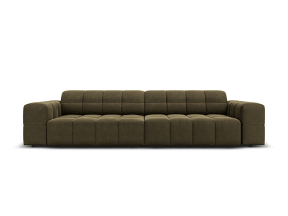 Chicago — Sofa Green (Bluvel 77) Black Plastic
