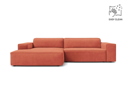 Jodie — Corner Sofa (224x162x77 cm) Coral (Venus 2933) Left