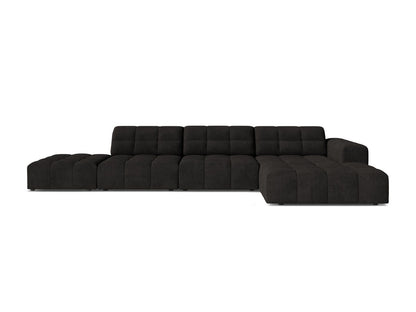 Jennifer — Corner Sofa Anthracite (Eden 21 Black) Black Plastic Right