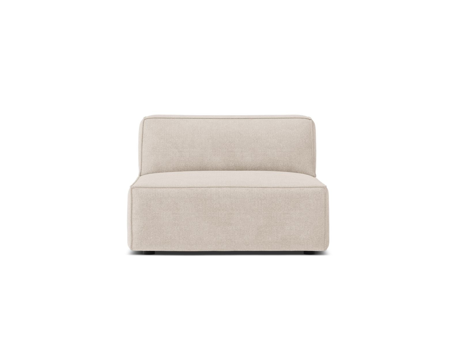 Jodie — Modular Sofa Beige (Liberty 2) Black Plastic