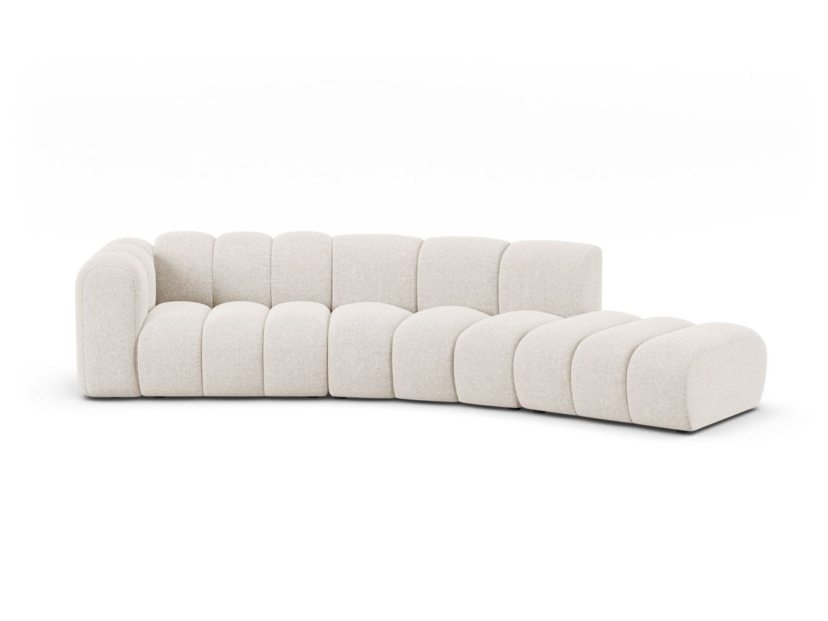 Lupine — Sofa Light Beige (Eden 2 Pearl) Black Plastic Left