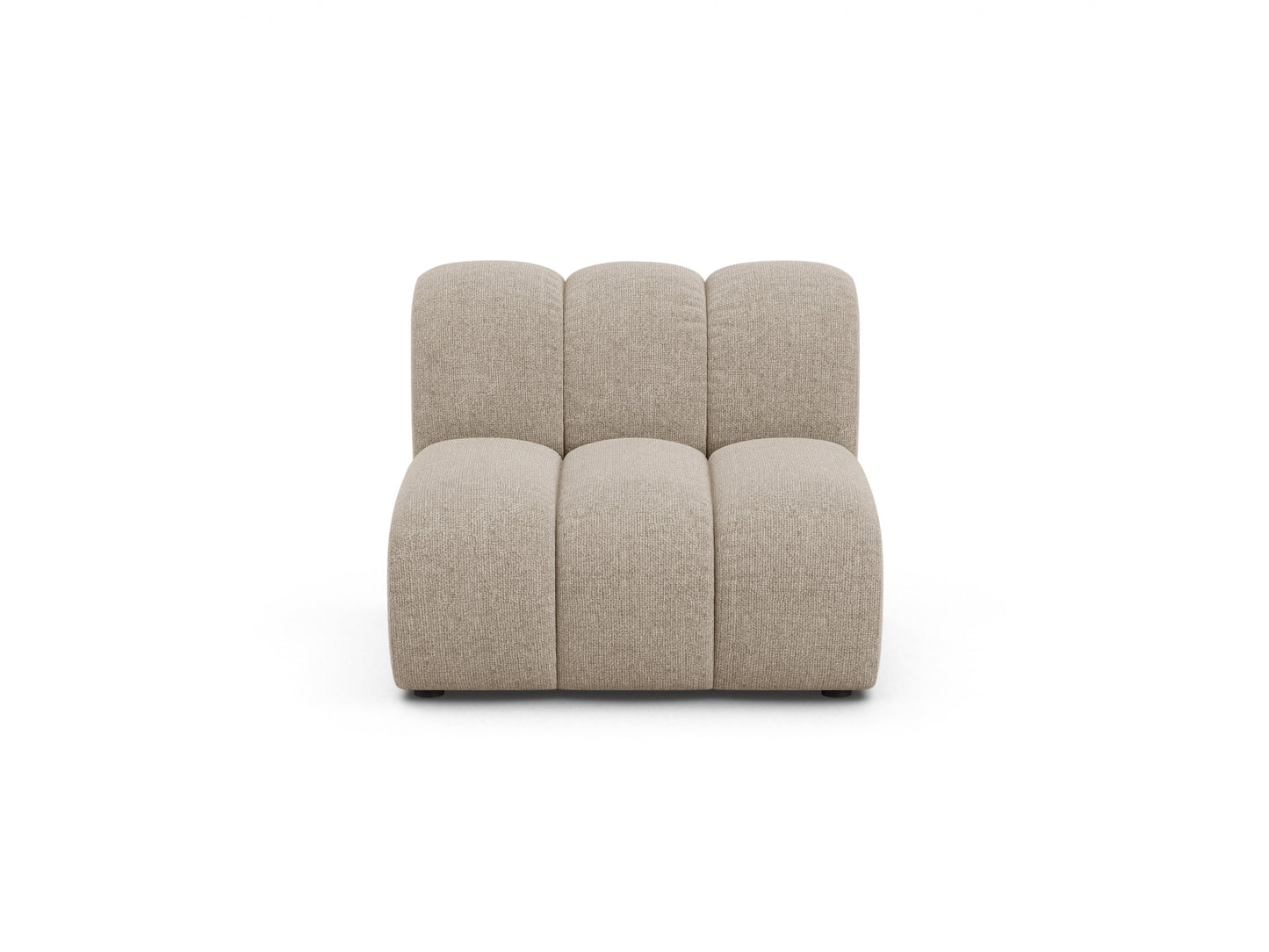 Lupine — Modular Sofa Dark Beige (Eden 4 Beige) Black Plastic