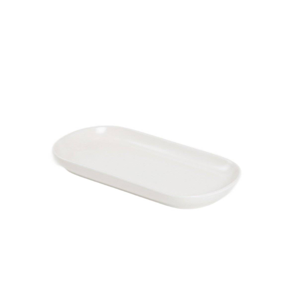 FAMELIO Oval White Platter 30 cm Ceramic Serving Dish