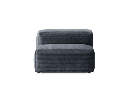 Bergamo — Modul Muted Blue (Perla 45) Black Plastic Left