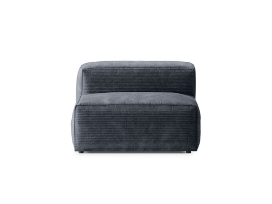 Bergamo — Modul Muted Blue (Perla 45) Black Plastic Left