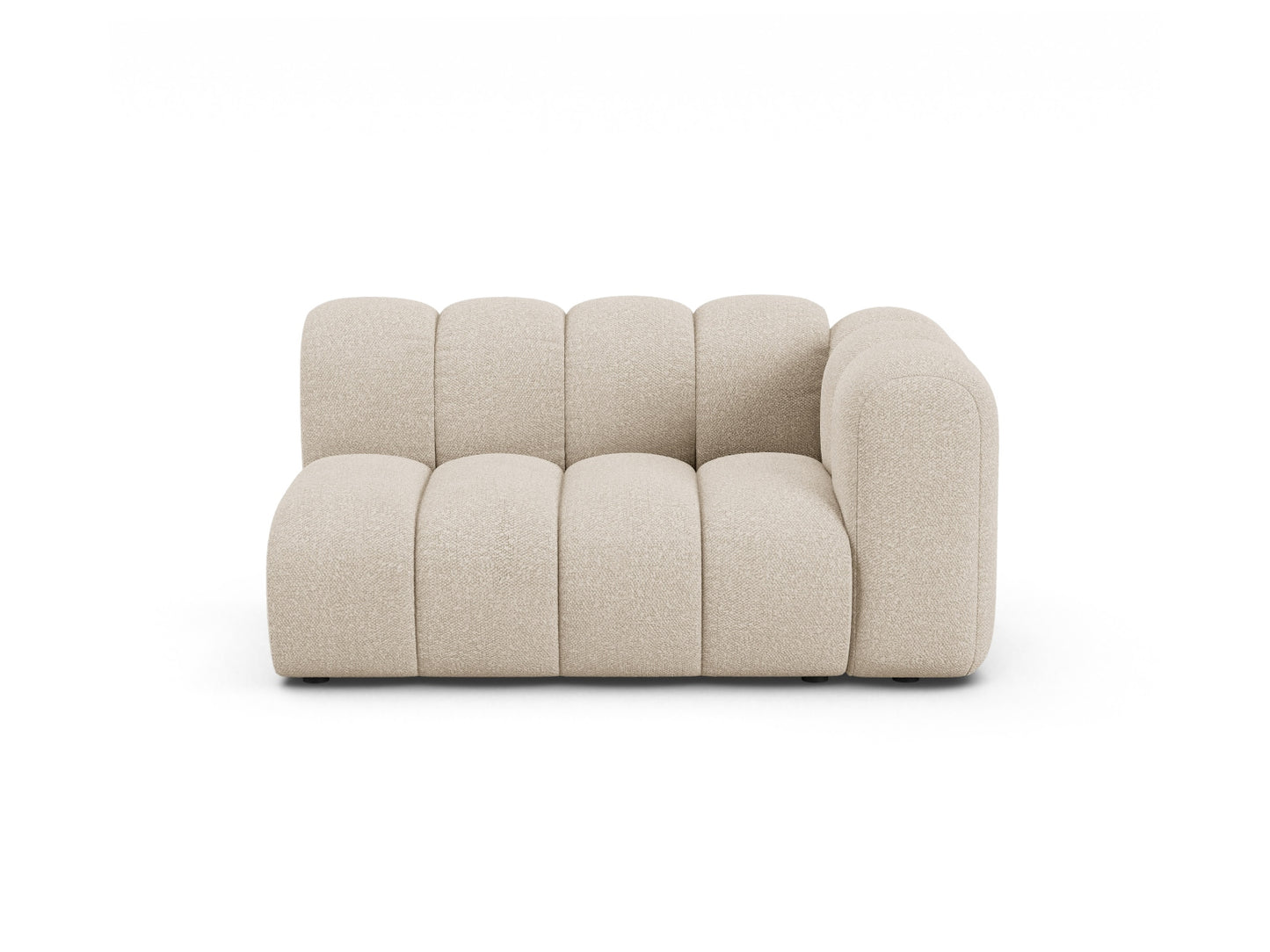 Lupine — Modular Sofa Beige (Baloo 2074) Black Plastic Right