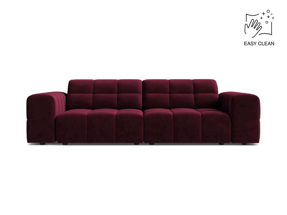 Jennifer — Sofa Burgundy (Venus 2932) Black Plastic