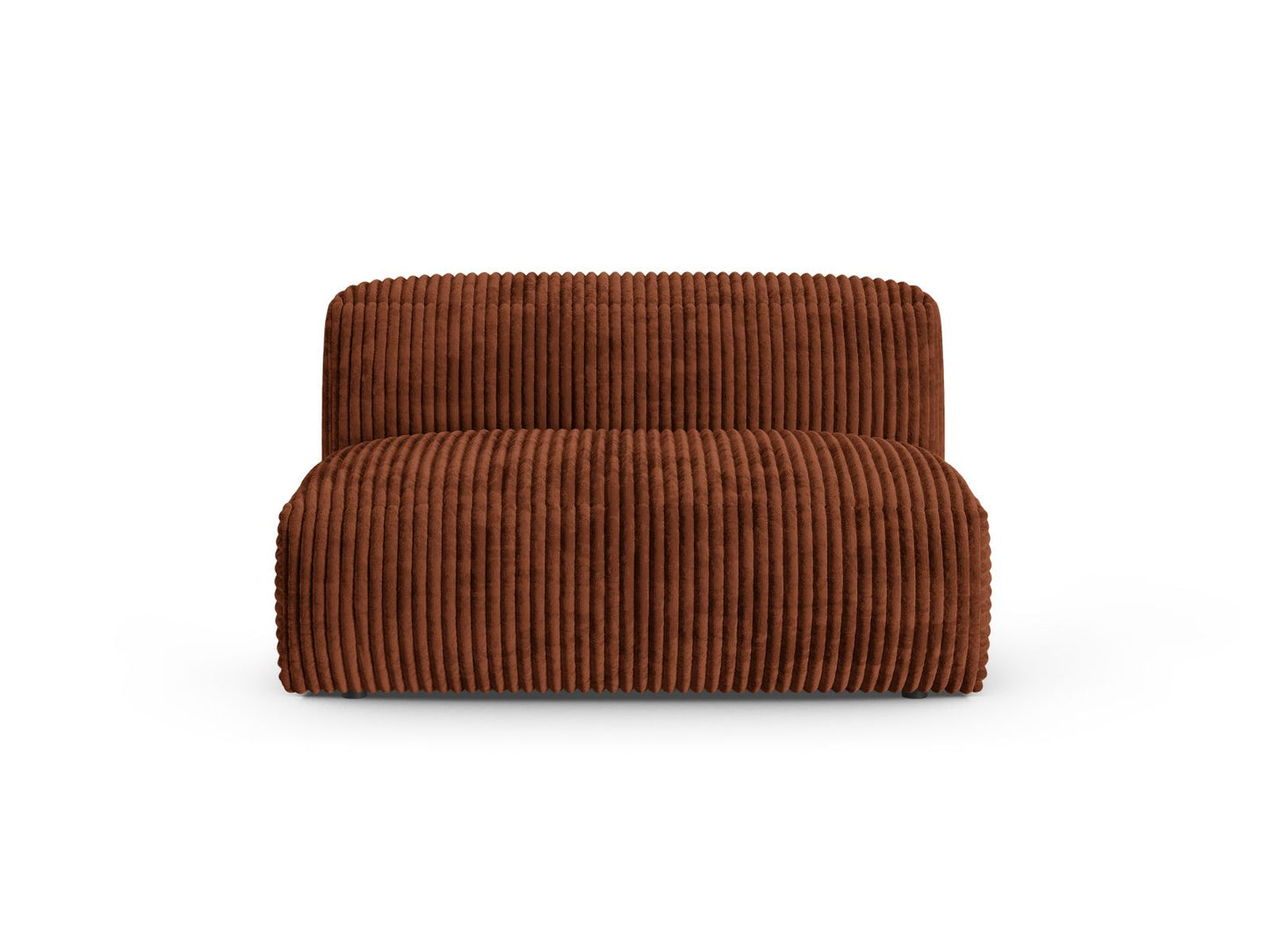 Martina — Modular Sofa Brick (Tilia 52) Black Plastic