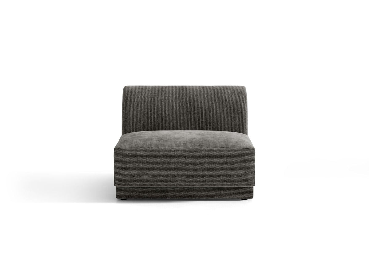 Miley — Modular Sofa Grey (Haga 16) Black Plastic