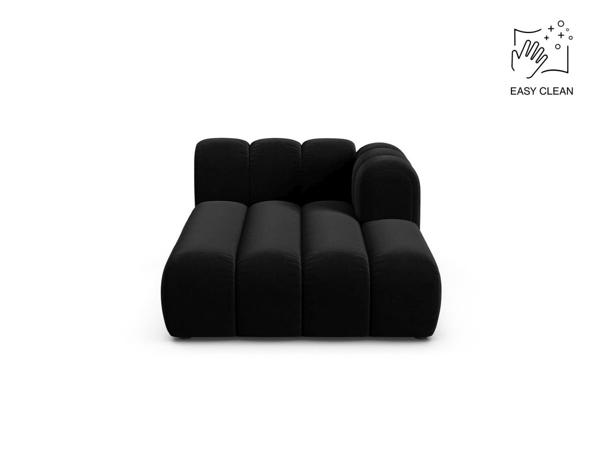 Lupine — Chaise Longue Black (Venus 2923) Black Plastic Right